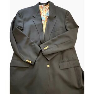 Vintage Palm Beach Blazer Of Champions Sports Lining Gold Button USA Coat 46-48S